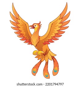 Phoenix Cartoon - Mythology Illustration