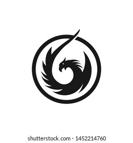 phoenix in the circle logo template