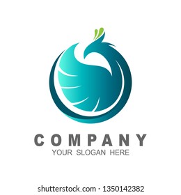 Phoenix circle logo vector illustration and simple look