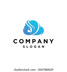 phoenix with cloud logo design idea