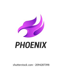Phoenix colorful brand, animal logo, and sports brand concept. Vector design, company identity