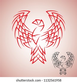 phoenix concept designed in a simple way so it can be used for multiple purposes i.e. logo ,mark ,symbol or icon.
