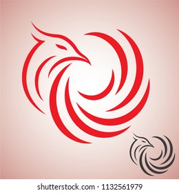 phoenix concept designed in a simple way so it can be used for multiple purposes i.e. logo ,mark ,symbol or icon.