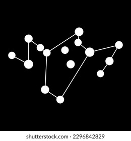 Phoenix constellation map. Vector illustration.