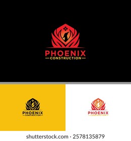  phoenix contruction logo vector template