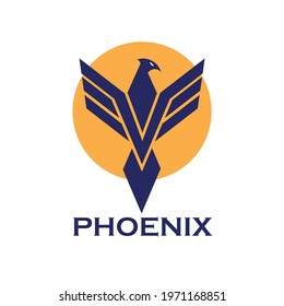 phoenix design logo vector. phoenix animal logo vector