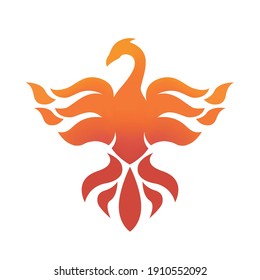 Phoenix design on white background, vector illustration