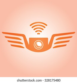 Phoenix drone with wireless logo orange