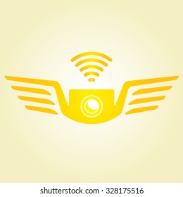 Phoenix drone with wireless logo yellow