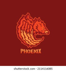 Una plantilla de diseño de logotipo para juegos de deportes phoenix e. Adecuado para el contenido de identidad