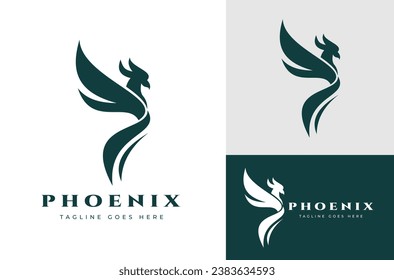 Phoenix Eagle Classic Bird Wings Design Resumen de la plantilla Animal ilustración vectorial