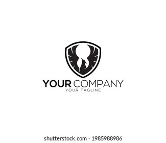 Phoenix, Eagle Fly And Eagle Rising Wings Logo Design.