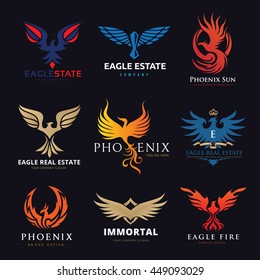 Phoenix and eagle logo collection