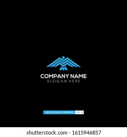 phoenix and eagle logo design, modern template