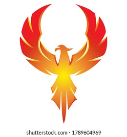 Phoenix Eagle Logo Red Gradation