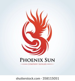 Plantilla de logotipo de Phoenix Eagle