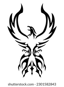 Phoenix Emblem Design, Isolated Vector Illustration 