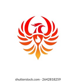 Modelo de design de ilustração de logotipo Phoenix