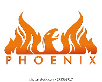 Phoenix emblem vector vector illustration