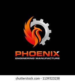 Phoenix engine logo template