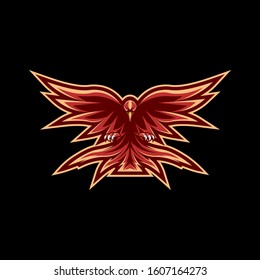 Phoenix esport gaming mascot logo vector