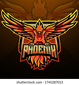 Phoenix esport logo mascot design