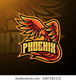 Phoenix esport mascot logo design