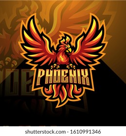 Phoenix esport mascot logo design