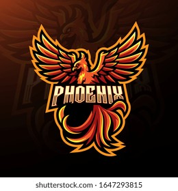 Phoenix esport mascot logo design