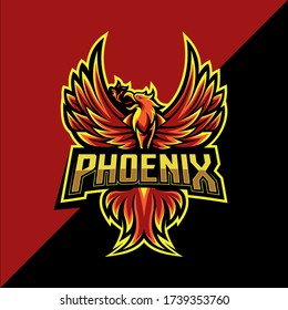 Phoenix esport mascot logo design