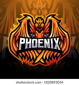 Phoenix esport mascot logo design