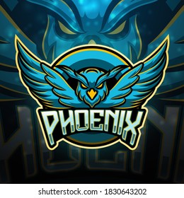 Phoenix esport mascot logo design