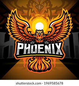 Phoenix esport mascot logo design