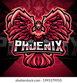 Phoenix esport mascot logo design