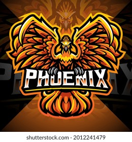 Phoenix esport mascot logo design