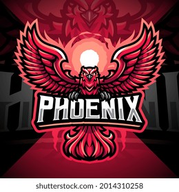 Phoenix esport mascot logo design