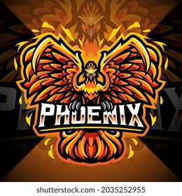 Phoenix esport mascot logo design