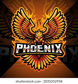 Phoenix esport mascot logo design