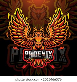 Phoenix esport mascot logo design