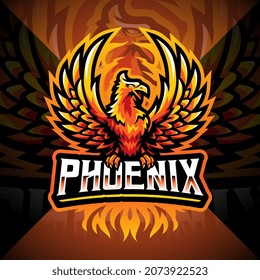 Phoenix esport mascot logo design