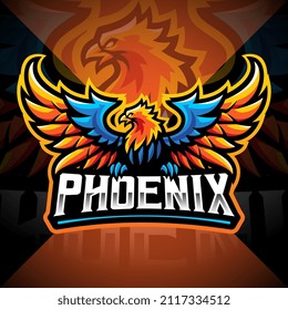 Logo-Design des Phoenix-Esport-Maskottchens