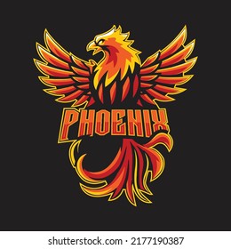 Phoenix esport mascot logo design