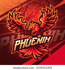 Phoenix esport mascot logo design