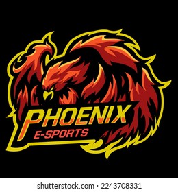 Diseño del logotipo de la mascota de apoyo de Phoenix