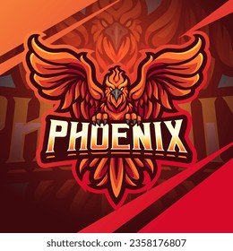 Phoenix esport mascot logo design