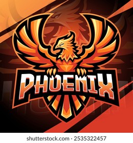 Phoenix esport mascot logo design