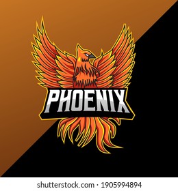 phoenix esport style mascot logo