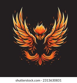 Phoenix Esports Logo Mascot Vector Illustration