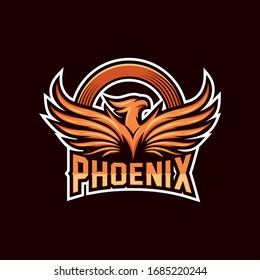 phoenix esports logo vector template