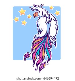 Phoenix  the Fantasy Bird, vector print